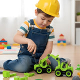 2-in-1 Take It Apart DIY Construction Truck Set for Kids  | Assemble Toys with Screwdriver | STEM Building Construction Vehicle Toy for Boys 2–5 Years (Pack of 2 Vehicles, Random Colors)