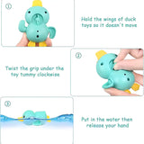 Wind-Up Cute Duck Bath Toy for Babies & Toddlers | Floating Swimming Water Toy for Kids 1 to 5 Years Old | Random Color, Pack of 1 | Baby Bathtub Toy, Infant Pool Toy, Wind Up Water Toy