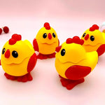 Wind-Up Jumping Chicken Hen Toy | Key-Operated Crank Mini Hen For Babies | Spring Hopping Action |Crawling Walking Toy Set for Kids | Party Favor & Birthday Gift for Boys and Girls -Pack of 1