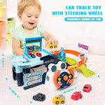 Car Race Tracks for Boys Car Adventure Toys for 3+ Year Old Boys Girls, City Rescue Preschool Educational Toy Vehicle Puzzle Car Track Playsets for Toddlers (Urban Rail Transit)