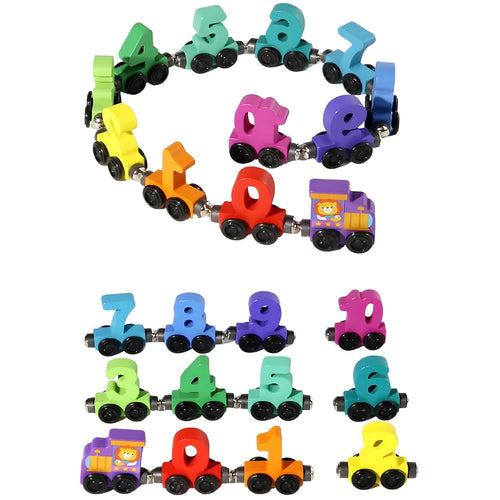 Small Wooden Magnetic Digital Train Toy for Kids (0–10) | Montessori & STEM Learning Number Train with Engine | Early Learning Educational Toy for Toddlers & Preschool Kids