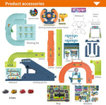 Car Race Tracks for Boys Car Adventure Toys for 3+ Year Old Boys Girls, City Rescue Preschool Educational Toy Vehicle Puzzle Car Track Playsets for Toddlers (Urban Rail Transit)