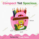 Wooden Pen Stand for Kids, Colourful Pencil Holder & Desk Stationery Organiser, Birthday Return Gifts and Party Favours for Boys and Girls 6-10 years old, Kanjak Gifts