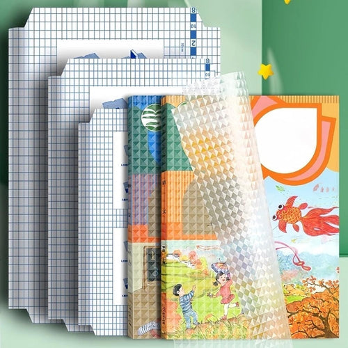 Transparent Book Cover Film – 30 Pcs Self Adhesive Waterproof Paper Sticker Book Covers | 3 Sizes (10 Each) Protective Book Binding Cover for School Textbooks, Notebooks, Office Books