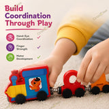 Wooden Magnetic Alphabet Train Toy for Kids | 27 Piece ABC Letter Train with Engine | Montessori & STEM Learning Educational Toy | Wooden Alphabet Train for Toddlers & Preschool Kids