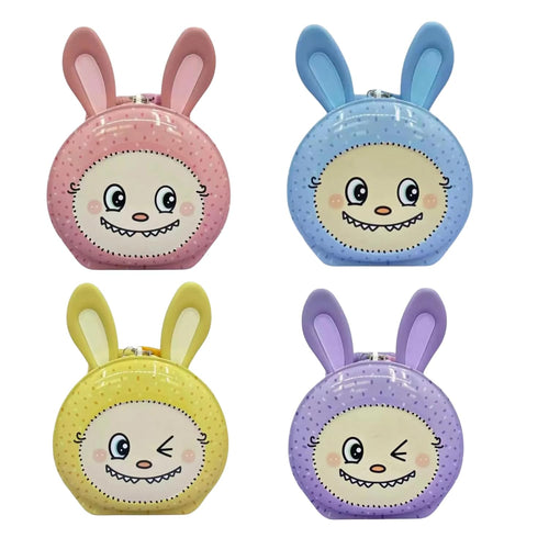 Cartoon Meytal Piggy Bank with Lock & Key | Kids Money Bank Metal Coin Box | Cute Piggy Bank for Kids | Kitty Bank, Gullak, Baby Money Bank - Random Color