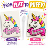 Kids Puffy Art Kit 4-10 Years, 1 Sheet 4 Pens & Dropper