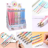 Cute Cartoon Design Mechanical Pencil Set, 2.0 HB Graphite Leads Mechanical Pencils with inbuilt sharpener - Pack of 5