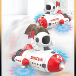 Light and Sound Musical Space Rocket Car with Astronaut – Light & Sound Toy for Kids | Space Toys for 3,4,5,6 Years Old | Birthday Gift for Newborn, Boys & Girls | Motor Skills Development