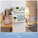 Cartoon Meytal Piggy Bank with Lock & Key | Kids Money Bank Metal Coin Box | Cute Piggy Bank for Kids | Kitty Bank, Gullak, Baby Money Bank - Random Color