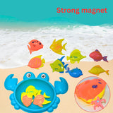 Magnetic Fishing Game for Kids | Crab Pond with 8 Fish, Rod & Net | Fun Fish Catching Toy for Kids Age 3-8 Years | Educational Fish Toys for Toddlers Boys Girls | Multi Color