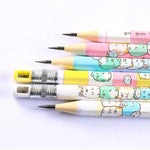 Cute Cartoon Design Mechanical Pencil Set, 2.0 HB Graphite Leads Mechanical Pencils with inbuilt sharpener - Pack of 5