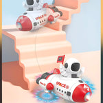 Light and Sound Musical Space Rocket Car with Astronaut – Light & Sound Toy for Kids | Space Toys for 3,4,5,6 Years Old | Birthday Gift for Newborn, Boys & Girls | Motor Skills Development