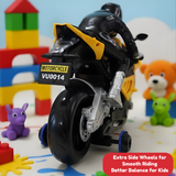 2.4GHz Remote Control Bike with Real Smoke Effect, Hindi Music & Lights | 4 Direction + 360° Rotation RC Motorcycle | Rechargeable Battery Included | Remote Bike Toy for Kids Boys & Girls