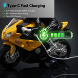 2.4GHz Remote Control Bike with Real Smoke Effect, Hindi Music & Lights | 4 Direction + 360° Rotation RC Motorcycle | Rechargeable Battery Included | Remote Bike Toy for Kids Boys & Girls
