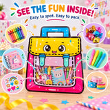 Birthday Return Gift Bags for Kids, Cartoon Backpack Goodie Bags, 24 x 25 cm, Sliding Lock Pouches with Handle, Standing Bottom & Clear Window for Party Favours, Toys & Candies