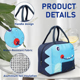 Cartoon Print Insulated Lunch Bag for Kids | School Tiffin Bag