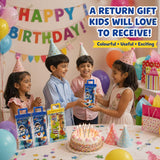 Stationery Set for Kids with Transparent Zipper Pouch, Notepad, 2 Pencils, Ruler, Eraser & Sharpener, Birthday Return Gifts, Party Favours for Boys & Girls Age 4-10