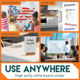 45x200 CM Re Usable Whiteboard Sticker for Kids | Self Adhesive White board for Home, School, Office | Includes 1 Marker | Easy Install, Perfect for Creative Learning - Pack of 1