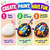 Glow in the Dark Rock Painting Kit for Kids 6-12 Years | DIY Art & Craft Activity Set with 10 Rocks & Paints | Kids Craft Paint Set, Creative Art Supplies & Birthday Gift Toy for Boys & Girls