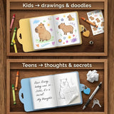 Pack of 2 Kawaii Mini Diary Notebook Journal with Lock & Key | Puffy Cover Pocket Diary | Compact Purse Diary for Kids, Teens & Gifts | Cute Personal Writing Notebook Random Color