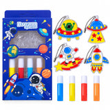 Multi Theme Mess-Free Glue Painting Kit | DIY Keychain Craft Set