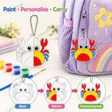 DIY Colouring Keychains Kits for Kids, Mixed Designs, Paint Your Own Keychains with Colours & Brush, Art and Craft Activity, Birthday Return Gifts for Girls and Boys Age 4-10