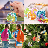 DIY Diamond Painting Sticker Kit for Kids, 15 Cute Animal & Nature Gem Art Stickers, 5D Diamond Art & Craft Kit with Colourful Rhinestones & Tools, Birthday Gift for Boys & Girls 6-12 Years