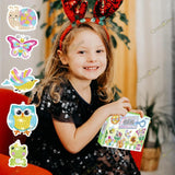 DIY Diamond Painting Sticker Kit for Kids, 15 Cute Animal & Nature Gem Art Stickers, 5D Diamond Art & Craft Kit with Colourful Rhinestones & Tools, Birthday Gift for Boys & Girls 6-12 Years