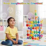 Big Size 28 Pc Toy Building Block Set with Storage Bag | Fun DIY Educational Toy for Kids | Creative Learning & Building and Construction Block Set for Children Boys and Girls