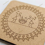 Warli Art DIY Kit with 12 Acrylic Markers | Wooden MDF Painting Kit with Coasters, Fridge Magnet, Bookmark & Art Board | Screen-Free Creative Gift for Kids, Return Gift & Hobby Kit