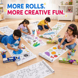 Colouring Roll for Kids, 30 x 300 cm Extra Long Drawing & Coloring Paper Roll Posters, Mixed Theme Giant Colouring Scrolls, Graffiti Art & Craft Activity for Boys & Girls