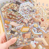 Miniature Worlds Sticker Activity Book for Kids | Random Theme DIY Mini House Scene Creator with Hundreds of Stickers, Tearable Pages & Reference Artwork | Creative Learning Toy (Pack of 1)