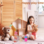 Fashion Doll Set for Girls with 5 Outfits, Hat, Purse, Feeding Bottle & Baby Doll – Pretend Play Dress Up Doll Toys for Girls Aged 3, 4, 5, 6, 7 Years Old