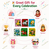 Wooden Pen Stand for Kids, Colourful Pencil Holder & Desk Stationery Organiser, Birthday Return Gifts and Party Favours for Boys and Girls 6-10 years old, Kanjak Gifts