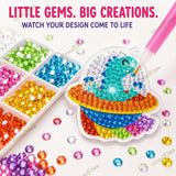 DIY Diamond Painting Sticker Kit for Boys, 15 Dinosaur Gem Art Stickers, 5D Diamond Art & Craft Activity Kit with Colourful Rhinestones & Tools, Birthday Gift for Boys 6-12 Years