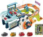 Car Race Tracks for Boys Car Adventure Toys for 3+ Year Old Boys Girls, City Rescue Preschool Educational Toy Vehicle Puzzle Car Track Playsets for Toddlers (Urban Rail Transit)