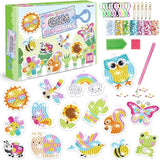 DIY Diamond Painting Sticker Kit for Kids, 15 Cute Animal & Nature Gem Art Stickers, 5D Diamond Art & Craft Kit with Colourful Rhinestones & Tools, Birthday Gift for Boys & Girls 6-12 Years