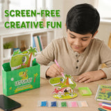 Diamond Painting Kit for Kids, Dinosaur Shark Unicorn DIY 3D Stereoscopic Crystal Art & Craft Kits with Colourful Gem Beads, Diamond Pen & Tray, Birthday Gift for Kids