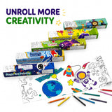 Colouring Roll for Kids, 30 x 300 cm Extra Long Drawing & Coloring Paper Roll Posters, Mixed Theme Giant Colouring Scrolls, Graffiti Art & Craft Activity for Boys & Girls
