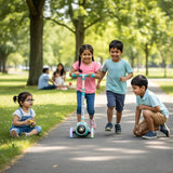 Light and Sound Musical  Foldable Kick Scooter for Kids with LED Light Wheels | Skating Cycle Style Scooter with Adjustable Handle & Foldable Design | Lightweight Ride-On Toy for Boys & Girls (Random Color)