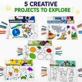 Colouring Roll for Kids, 30 x 300 cm Extra Long Drawing & Coloring Paper Roll Posters, Mixed Theme Giant Colouring Scrolls, Graffiti Art & Craft Activity for Boys & Girls