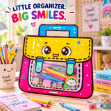 Birthday Return Gift Bags for Kids, Cartoon Backpack Goodie Bags, 24 x 25 cm, Sliding Lock Pouches with Handle, Standing Bottom & Clear Window for Party Favours, Toys & Candies