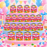 Reusable Birthday Return Gift Bags for Kids, Goody Bags, 20.5 x 23 cm Cake Theme Party Favor Pouches with Carry Handle & Clear Window, Goodie Bags for Toys, Candies & School Gifts