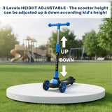 Foldable Kick Scooter for Kids | Skating Cycle Style Scooter with Adjustable Handle & Foldable Design Lightweight Ride-On Toy for Boys & Girls Outdoor Toy