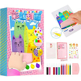 Rainbow Scratch Art for Kids, Squeegee Painting Kits, Rainbow Scratch Paper Art Set Notebooks, Magic Dot Scratch Painting Party DIY Gifts for Girls and Boys Ages 6 7 8 9 10 11 +
