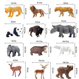 12 PCS Medium Size Wild Animal Toys for Kids | Realistic Jungle & Safari Animal Figures | Wildlife Toy Set for Pretend Play, Learning & Education | Durable Zoo Animals for Kids