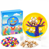 DIY Shell Art Kit for Kids Boys & Girls Age 3+ | 3D Seashell Mosaic Craft Kit with Plate, Glue, Brush, Shells & Colourful Stones | Creative Art & Craft Activity for Children 4-12 Years Old