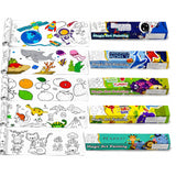 Colouring Roll for Kids, 30 x 300 cm Extra Long Drawing & Coloring Paper Roll Posters, Mixed Theme Giant Colouring Scrolls, Graffiti Art & Craft Activity for Boys & Girls