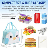 Cartoon Print Insulated Lunch Bag for Kids | School Tiffin Bag